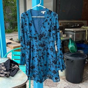 Blue floral dress